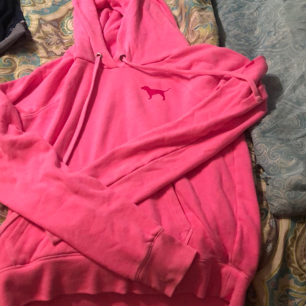 Pink hoodie size small.